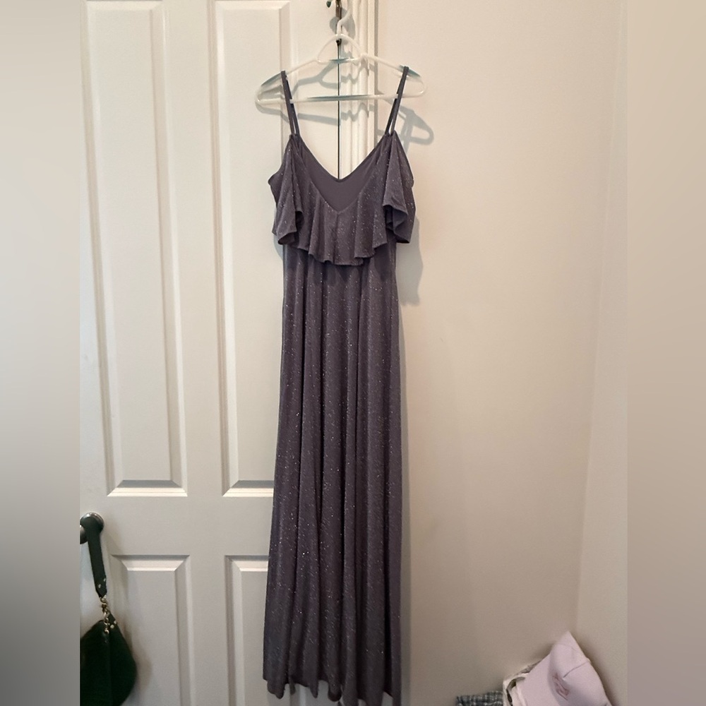 Renee Ruffle Maxi Dress Dancing Queen Shine Smoke - Picture 6 of 6